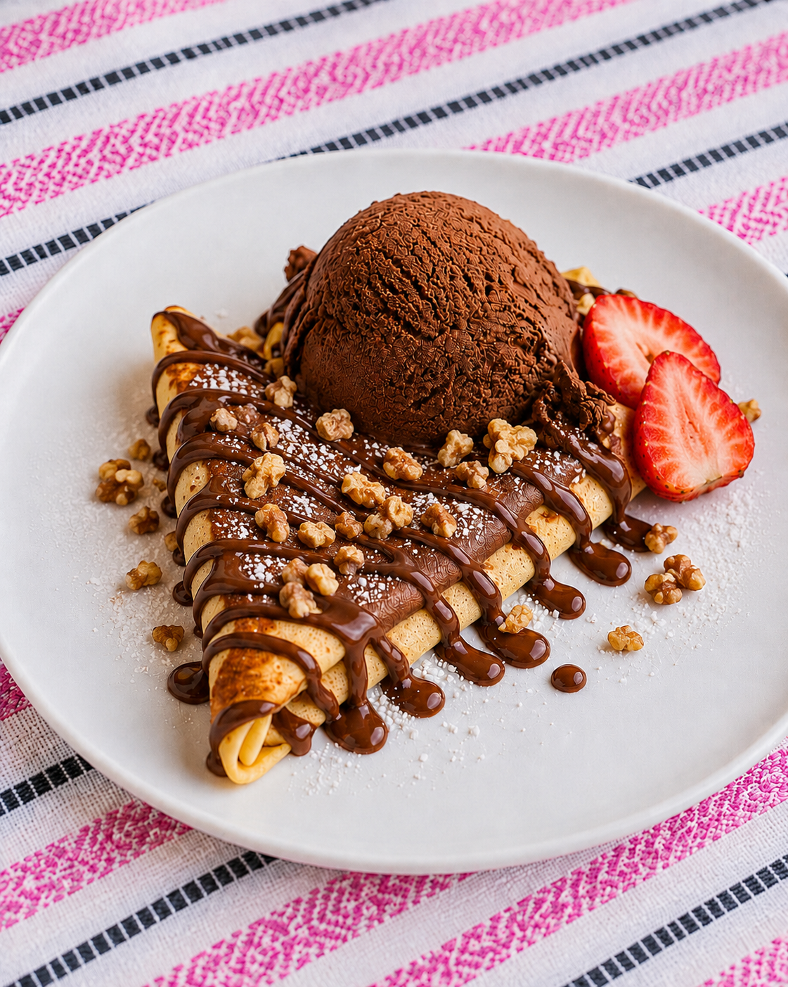 Crêpe al Gusto armada con base y topping a elegir
